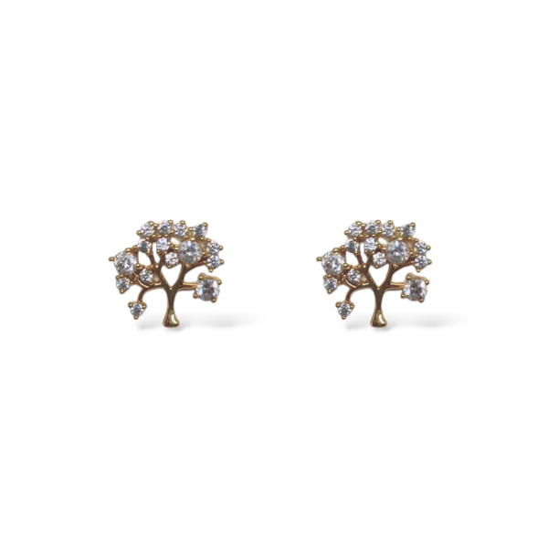 Arete Árbol Abudancia con Zirconias