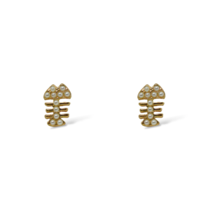Arete Pescado con Perlas