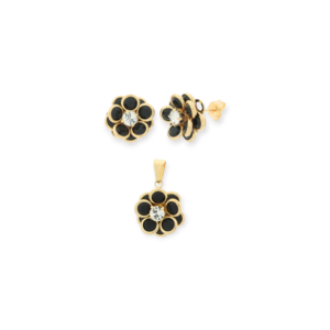Juego Flor con Zirconias